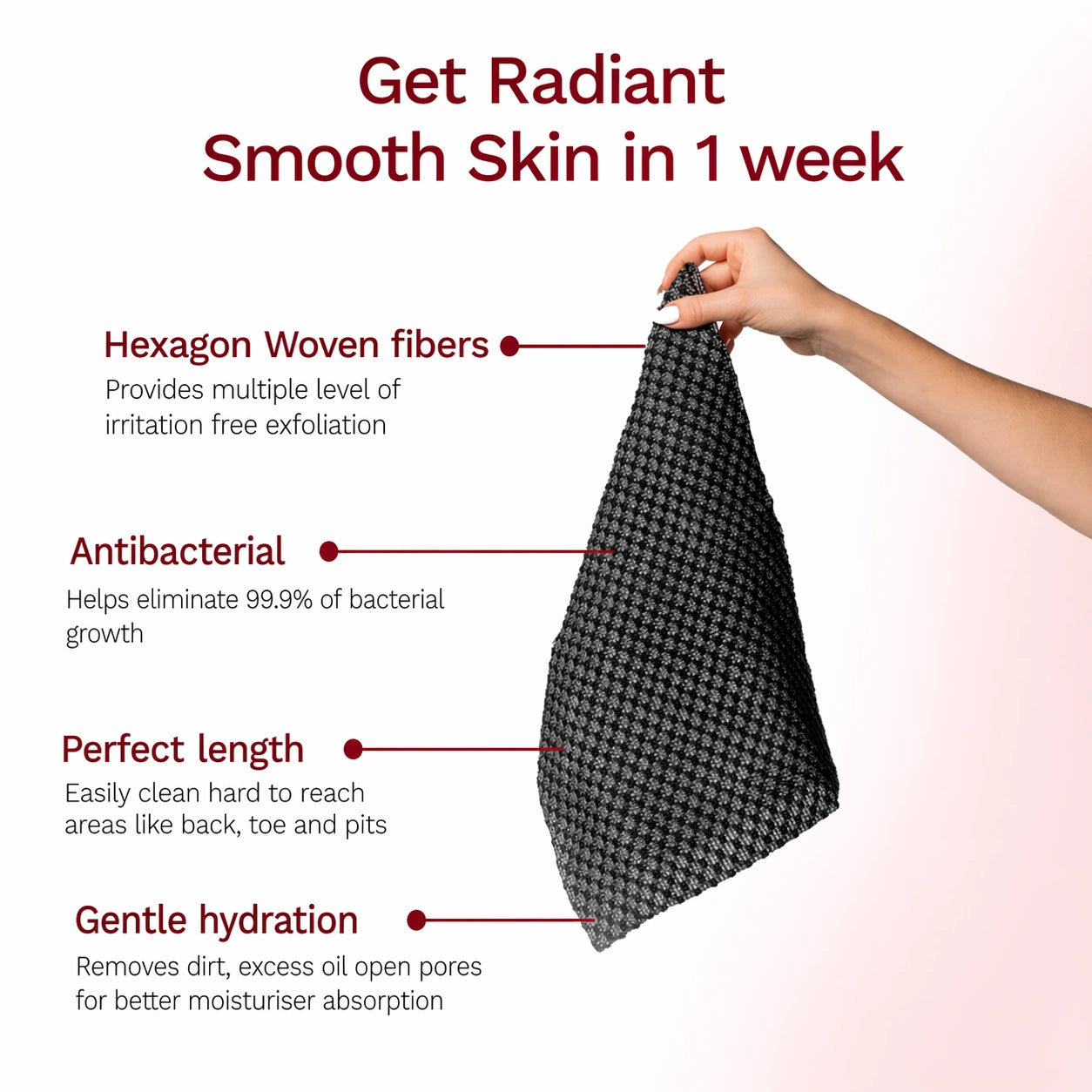 PROTAGONIST EXFOLIATING ANTIBACTERIAL SHOWER TOWEL